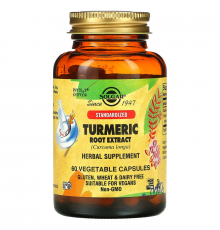 Куркума екстракт кореня, Turmeric, Solgar, 60 вегетаріанських капсул (400 мг у капсулі)
