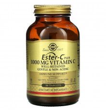 Естер-С плюс, Ester-C Plus, Solgar, вітамін C, 1000 мг, 90 таблеток