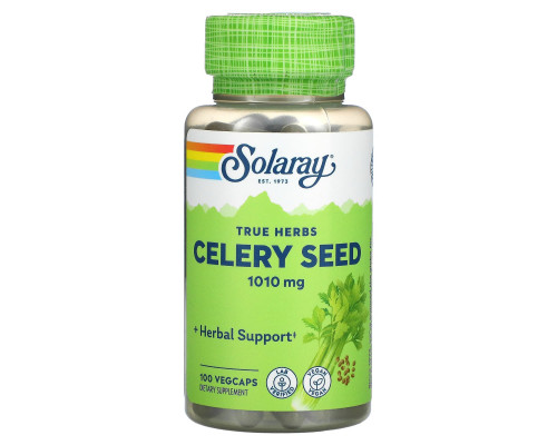 Селера, Celery Seed, Solaray, 505 мг, 100 капсул