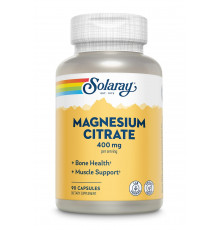 Магній цитрат, Magnesium Citrate, Solaray, 400 мг, 90 капсул