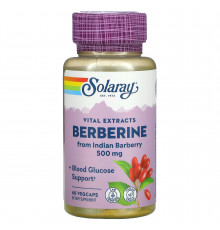 Берберин, Berberine, Solaray, 500 мг, 60 вегетаріанських капсул