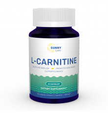 L-карнитин, L-carnitine Powerful, Sunny Caps, 250 мг, 60 капсул