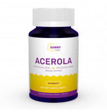 Ацерола, Acerola, Sunny Caps, 500 мг, 60 таблеток