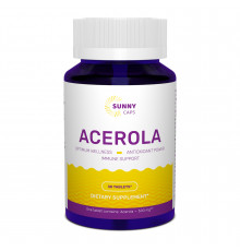 Ацерола, Acerola, Sunny Caps, 500 мг, 30 таблеток