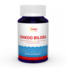 Гинкго Билоба, Ginkgo Biloba, Sunny Caps, 20 мг, 60 капсул