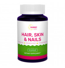 Комплекс кожа, волосы, ногти, Hair, Skin & Nails Complex Powerful, Sunny Caps, 100 капсул