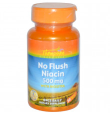 Витамин В3, Niacin, Thompson, ниацин, 500 мг, 30 капсул