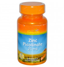 Цинк пиколинат, Zinc Picolinate, Thompson, 25 мг, 60 таблеток