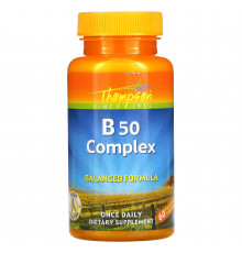 Комплекс витаминов В-50, B50 Complex, Thompson, 60 капсул