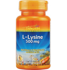 L-лизин, L-Lysine, Thompson, 500 мг, 60 таблеток
