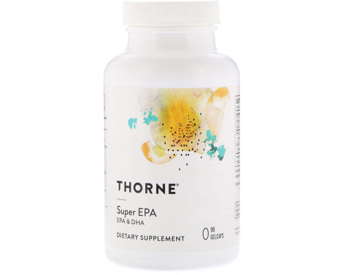 Омега-3 ЕРА і ДНА, Super EPA DHA, Thorne, 90 капсул