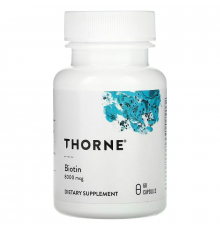 Біотин, Biotin, Thorne, 8000 мкг, 60 капсул
