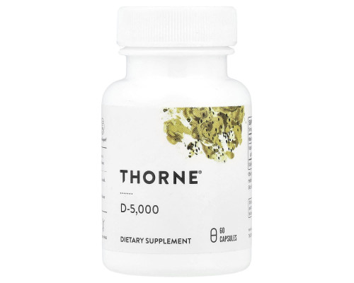 Вітамін D-3, Vitamin D-5000, Thorne, 60 капсул (125 мкг на капсулу)