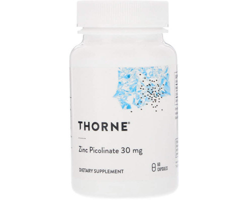 Цинк піколінат посилений, Zinc Picolinate, Thorne, 30 мг, 60 капсул