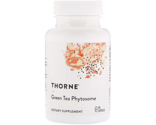 Зелений чай, Green Tea Phytosome, Thorne, 60 капсул (250 мг в капсуле)