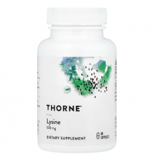 Лізин, L-Lysine, Thorne, 500 мг, 60 капсул
