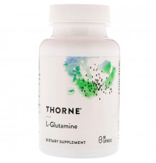 L- глютамін, L-Glutamine, Thorne, 90 капсул