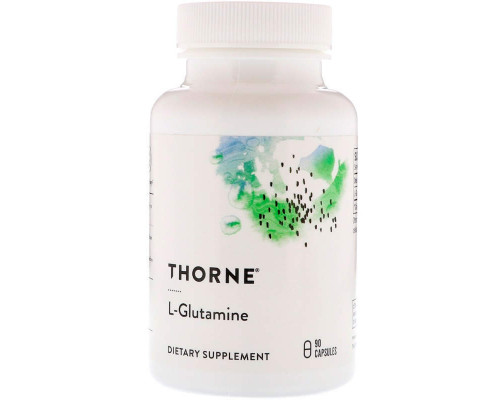 L- глютамін, L-Glutamine, Thorne, 90 капсул