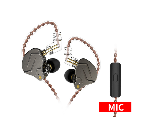 Навушники KZ ZSN Pro з мікрофоном gray