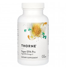 Омега-3, Super EPA Pro, Thorne, концентрат, 120 гелевих капсул