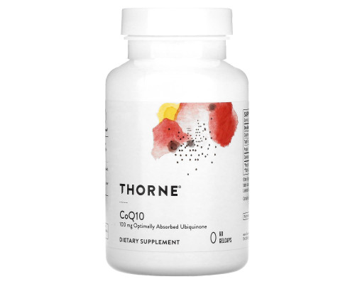 Коензим Q10, CoQ10, Thorne, 60 гелевих капсул