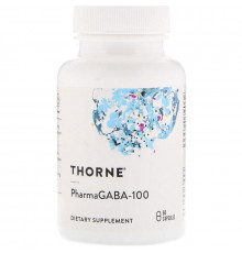 Гамма-аміномасляна кислота, PharmaGABA-100, Thorne, 60 капсул