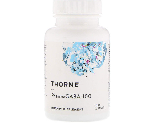 Гамма-аміномасляна кислота, PharmaGABA-100, Thorne, 60 капсул