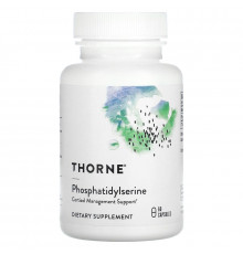 Фосфатидилсерин, Phosphatidylserine, Thorne, 60 капсул (100 мг на капсулу)