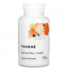 Червоний дріжджовий рис з коензимом, Red Yeast Rice + CoQ10, Thorne, 120 капсул