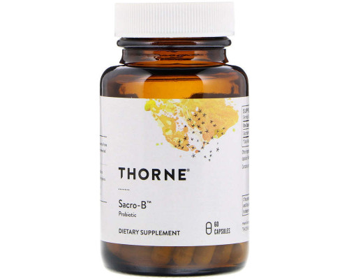 Сахароміцети буларді, Sacro-B Probiotic, Thorne, 60 капсул