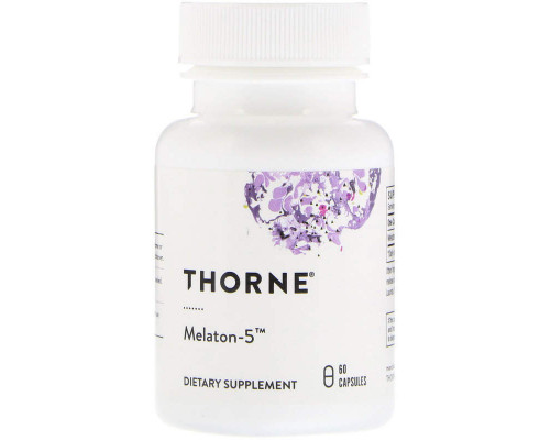 Мелатонін-5, Melaton-5, Thorne, 60 капсул (5 мг на капсулу)