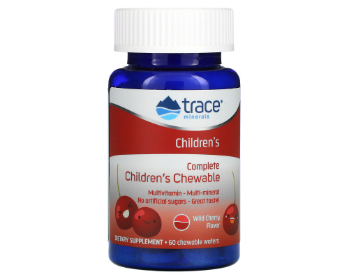 Мультивітаміни для дітей, Complete Multi Children's, Trace Minerals, зі смаком дикої вишні, 60 жувальних вафель