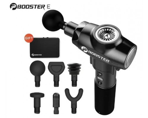 Професійний перкусійний масажер для м'язів Booster E (24V) Чорний — ударний пістолет для зняття напруги та болю.