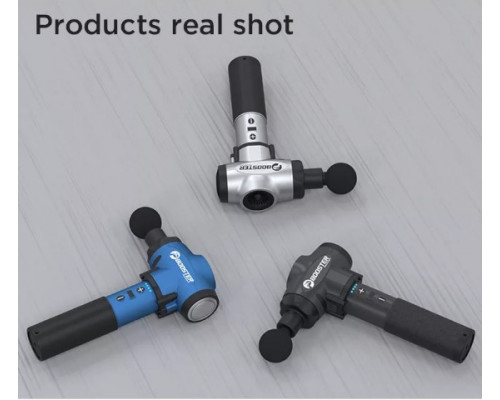 Професійний перкусійний масажер для м'язів Booster E (24V) Чорний — ударний пістолет для зняття напруги та болю.