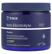 Кето-електролітний порошок, без цукру, смак лимона та лайма, Keto Electrolyte Powder, Trace, 369 г