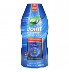 Глюкозамін для рухливості суглобів, Joint Movement Glucosamine, Nature's Way, смак ягід, 480 мл
