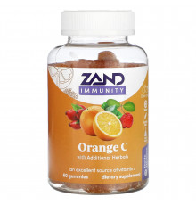Витамин С с ацеролой и шиповником, Orange C Gummies, Acerola & Rose Hips, Immune Boost, Zand, 60 жевательных конфет