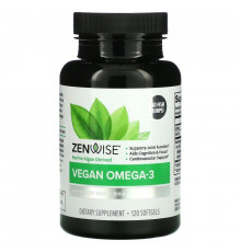 Омега-3 для веганов, Vegan Omega-3, Zenwise Health, 120 гелевых капсул