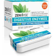 Пищеварительные ферменты, пробиотики и пребиотики, Daily Digestive Enzymes with Prebiotics + Probiotics, Zenwise Health, ежедневные, 15 вегетарианских капсул