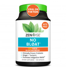Пробиотик от вздутия живота, No Bloat with Clinically Studied DE111 Probiotic, Zenwise Health, ежедневный, 100 вегетарианских капсул