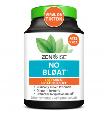 Пробиотик от вздутия живота, No Bloat with Clinically Studied DE111 Probiotic, Zenwise Health, ежедневный, 160 вегетарианских капсул