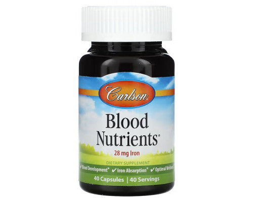 Комплекс для серця та судин, Blood Nutrients, Carlson, 40 капсул