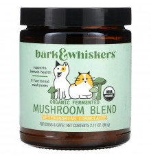 Комплекс грибів для здоров'я тварин, Mushroom Blend, Dr. Mercola, органічна ферментована грибна суміш для собак та котів, 60 г