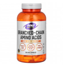 BCAA аминокислоты с разветвленной цепью, Amino Acids, Now Foods, Sports, 240 капсул