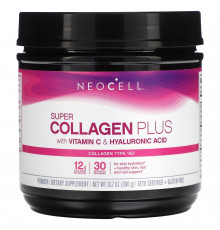 Коллаген с витамином C и гиалуроновой кислотой, Super Collagen Plus, NeoCell, 390 г