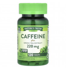 Кофеин плюс экстракт зеленого чая, Caffeine Plus Green Tea Extract, Nature's Truth, 220 мг, 120 таблеток