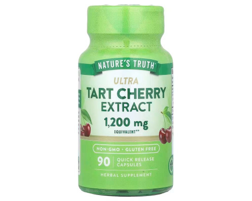 Терпка вишня, Ultra Tart Cherry Extract, Nature's Truth, екстракт, 1200 мг, 90 капсул швидкого вивільнення