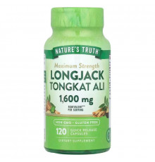 Еврікома довголиста, Longjack Tongkat Ali, Nature's Truth, 1600 мг, 120 капсул зі швидким вивільненням (800 мг в 1 капсулі)