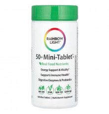 Комплекс витаминов, Food-Based Multivitamin, Rainbow Light, 50+, 180 мини таблеток