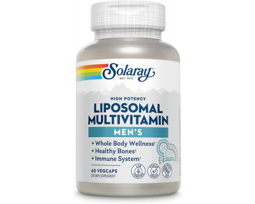 Мультивітаміни ліпосомальні для чоловіків, Men's Liposomal Multivitamin, Solaray, 60 вегетаріанських капсул